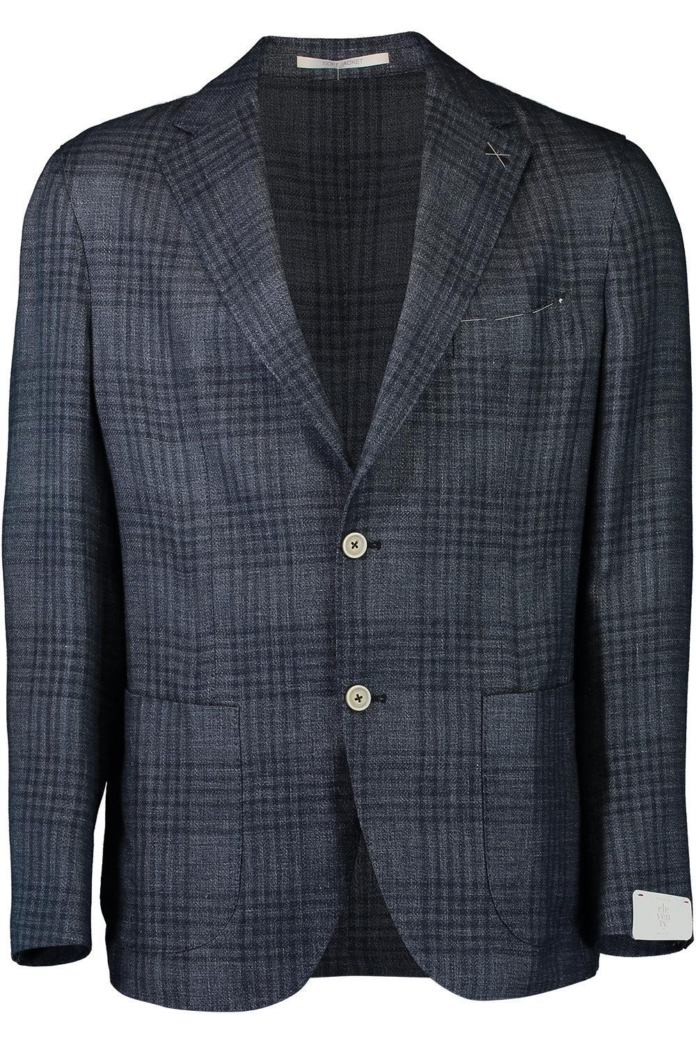 Single Breasted Soft Jacket - Blue