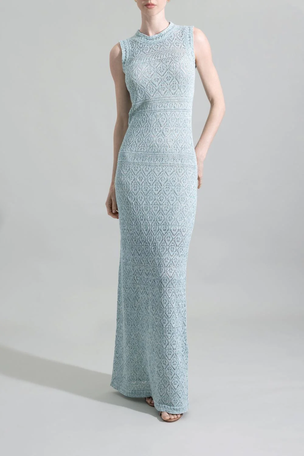 Sleeveless Knit Midi Dress - Green - Image 2