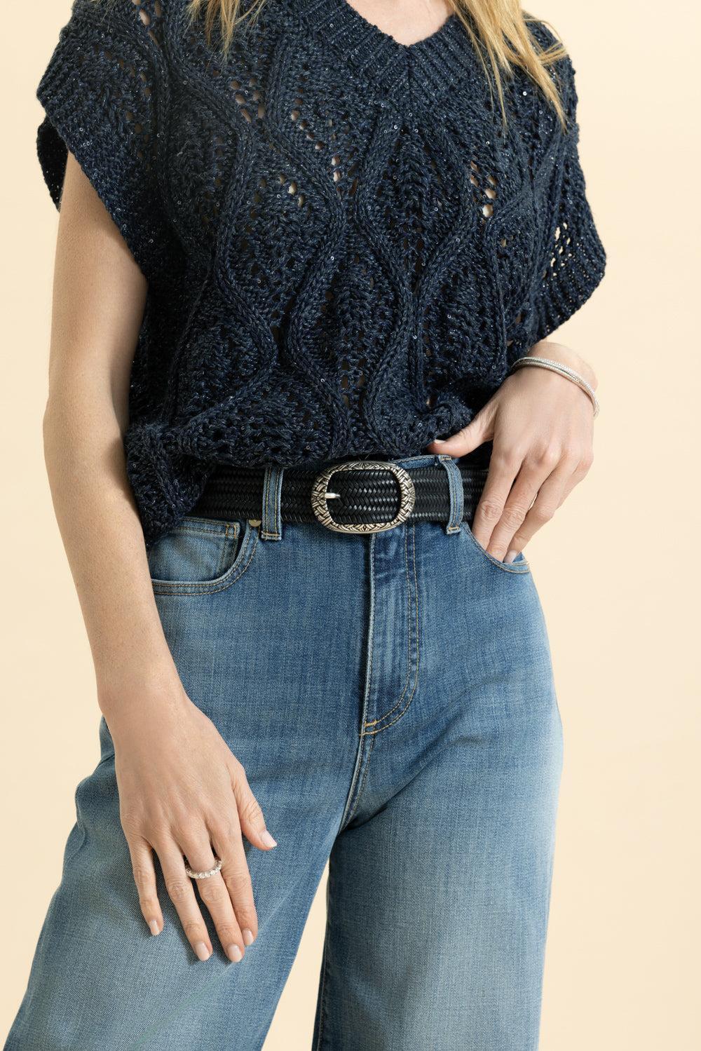 Sleeveless V Neck Sweater - Image 2