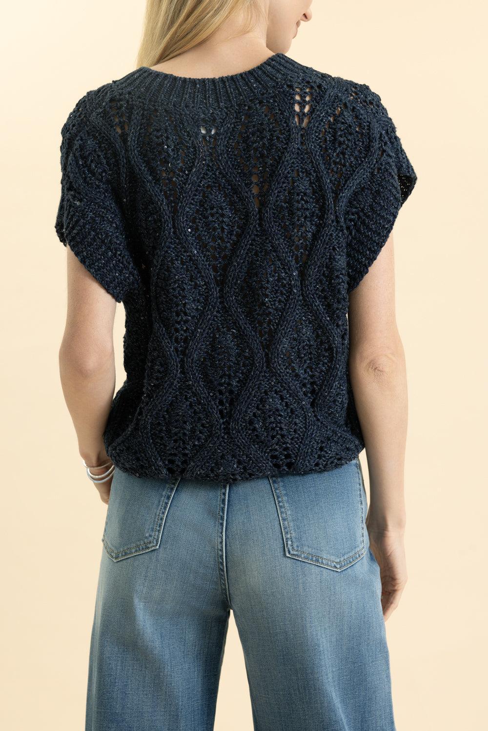 Sleeveless V Neck Sweater - Image 4
