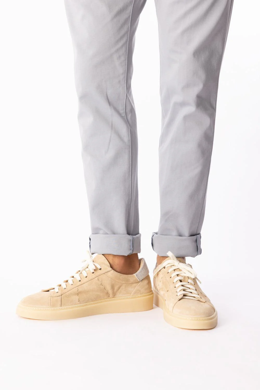 Suede Sneaker - Taupe - Image 3