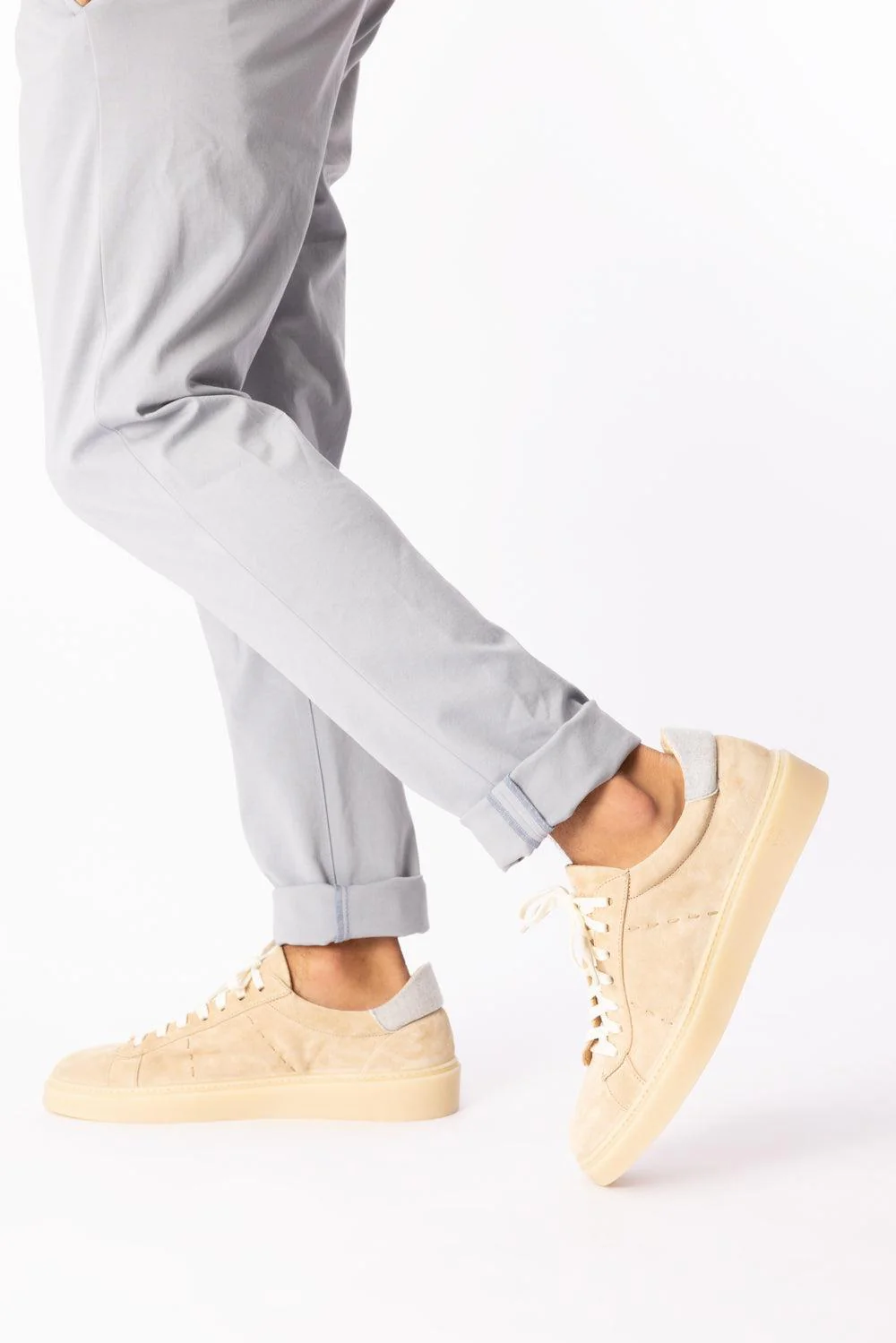 Suede Sneaker - Taupe - Image 4