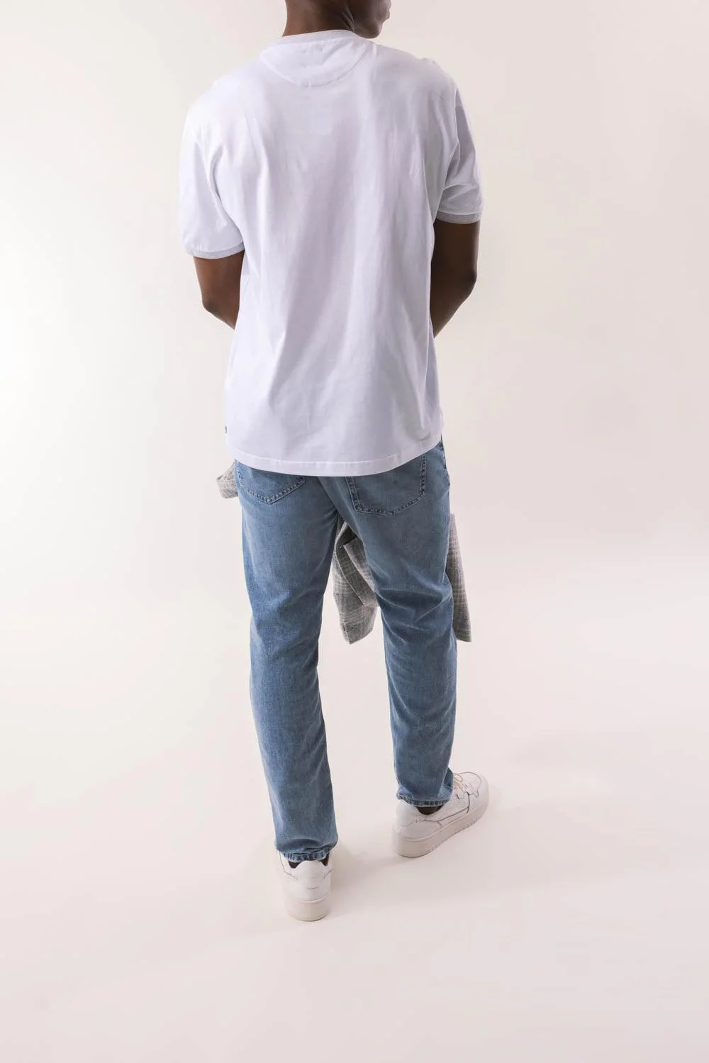 Tipping Collar Tee - White Gray Sand - Image 4