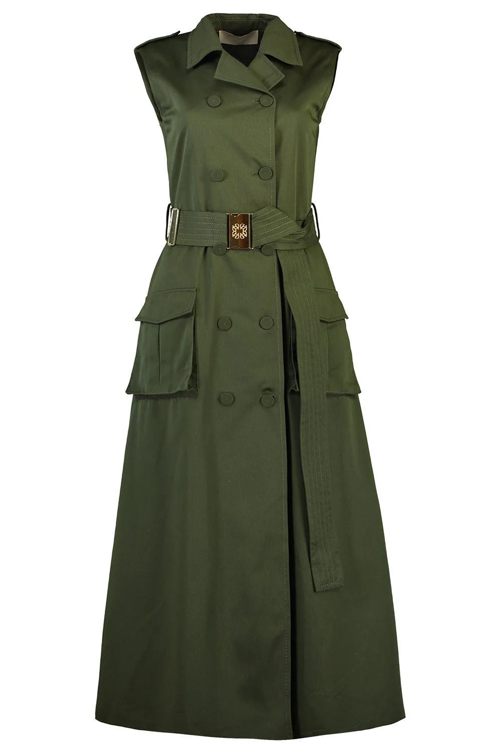 Gabardine Midi Dress