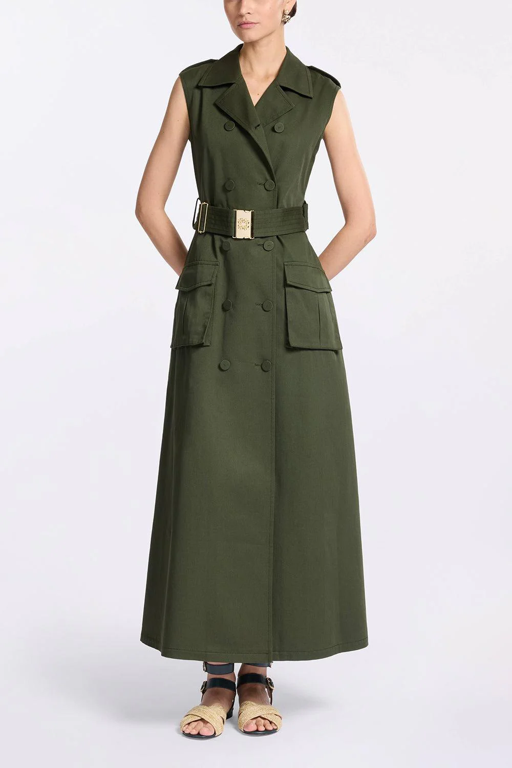 Gabardine Midi Dress - Image 2