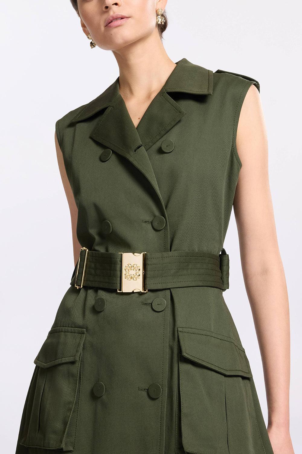 Gabardine Midi Dress - Image 3