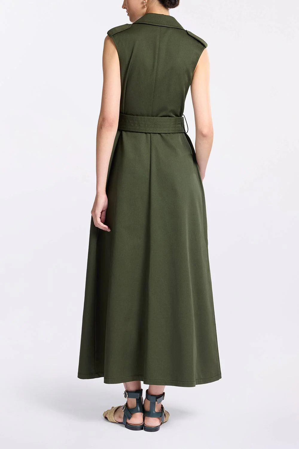 Gabardine Midi Dress - Image 4