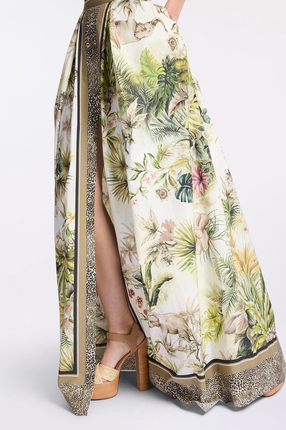 Printed Cotton Long Skirt - Image 3
