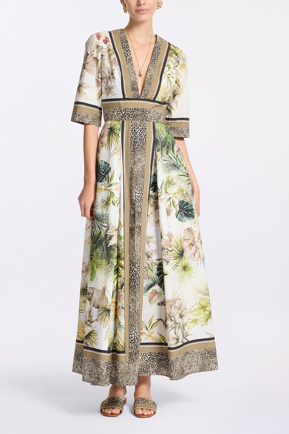Printed Cotton Midi Dress - Image 2