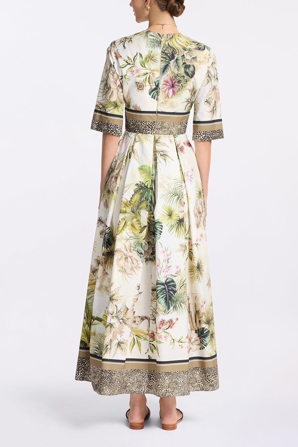 Printed Cotton Midi Dress - Image 4