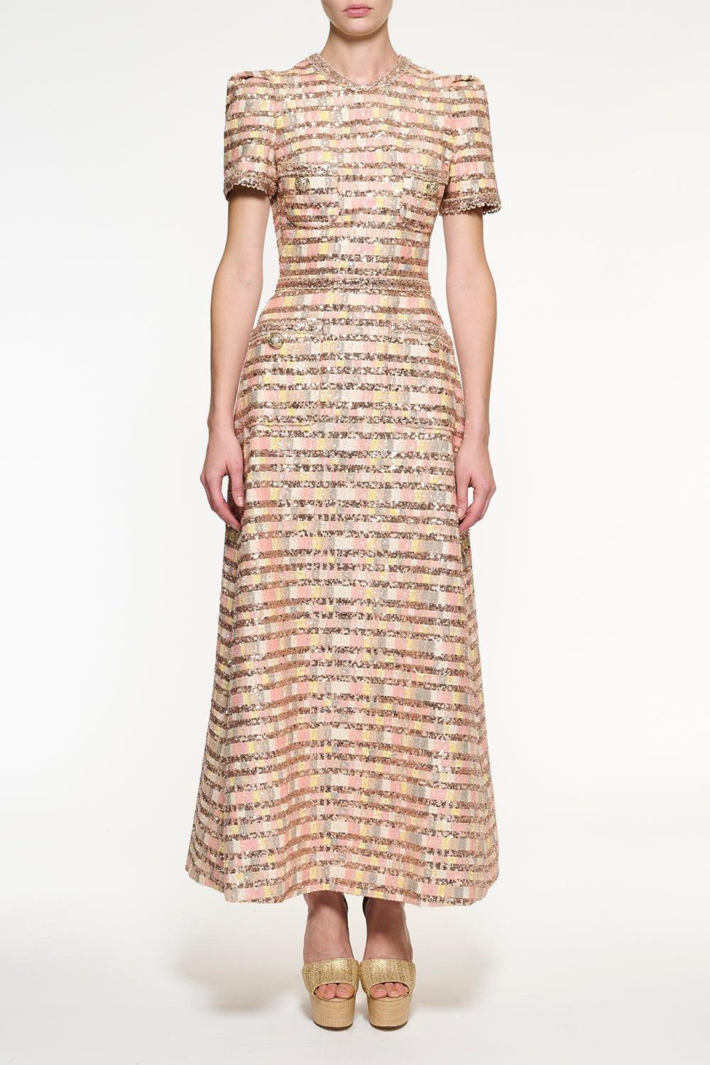 Sequin Short Sleeve Midi Dress - Image 3