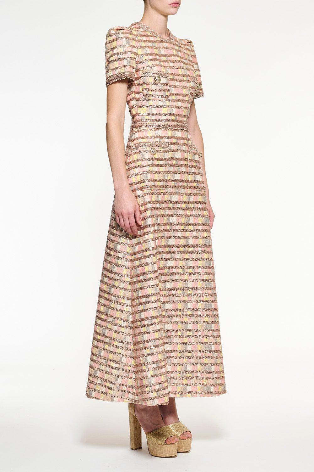 Sequin Short Sleeve Midi Dress - Image 4