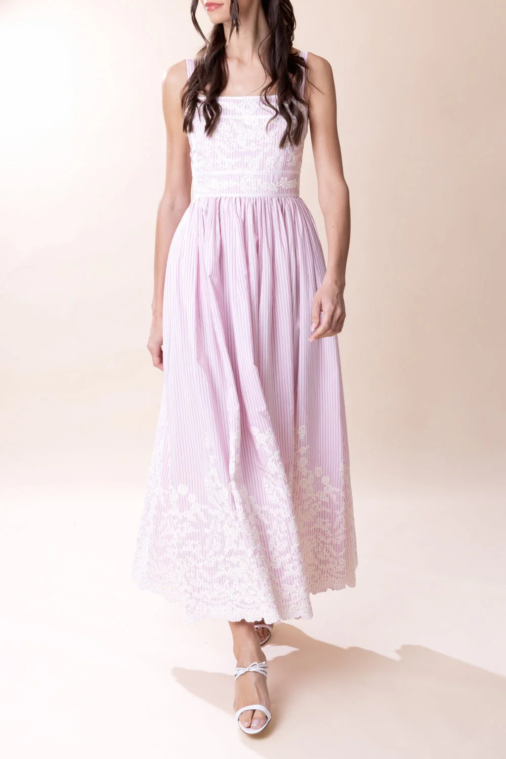 Striped Midi Dress - Image 6