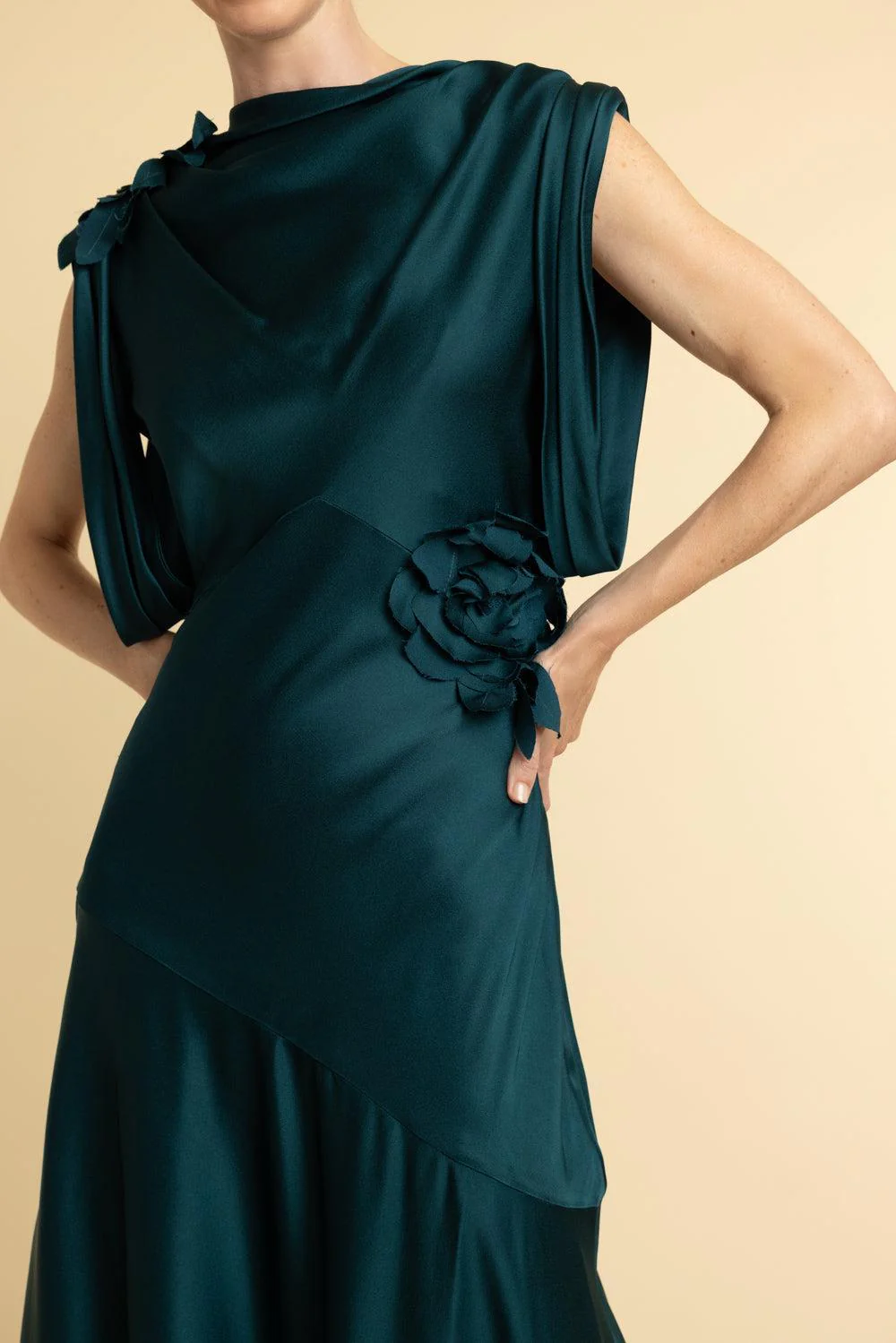 Emroidered Sleeveless Gown - Image 3