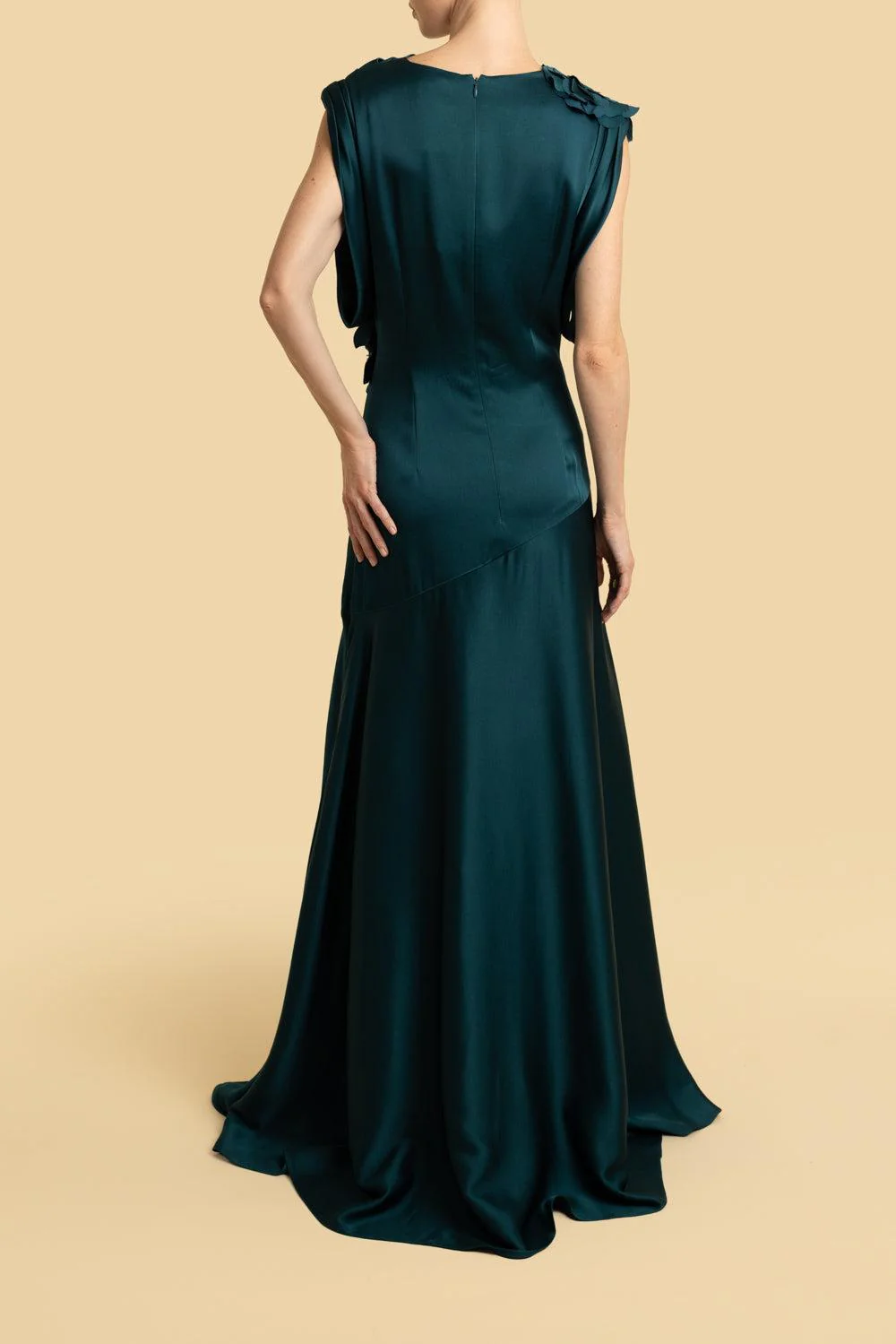 Emroidered Sleeveless Gown - Image 4