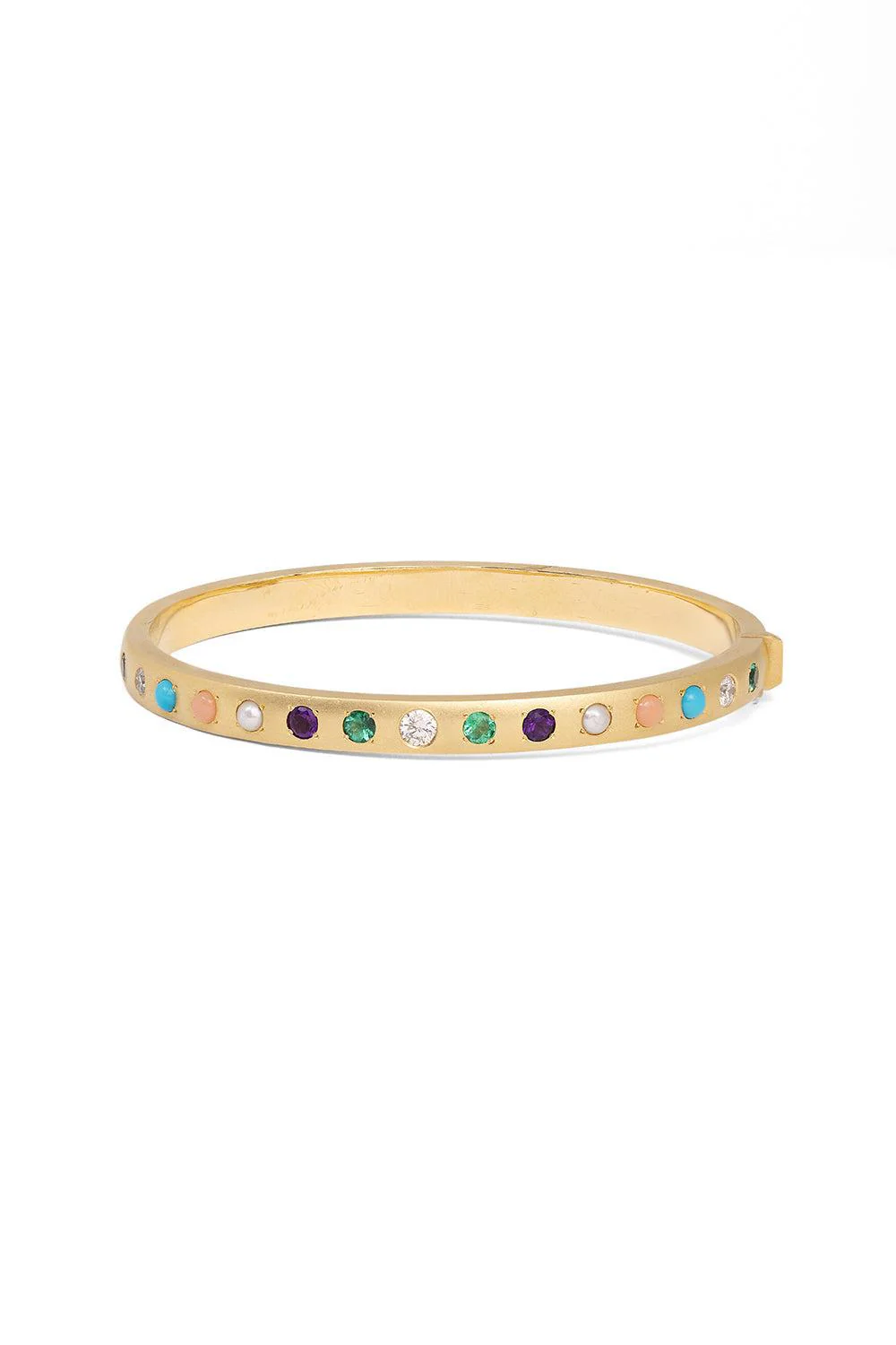 Emerald Amethyst Gypsy Bangle