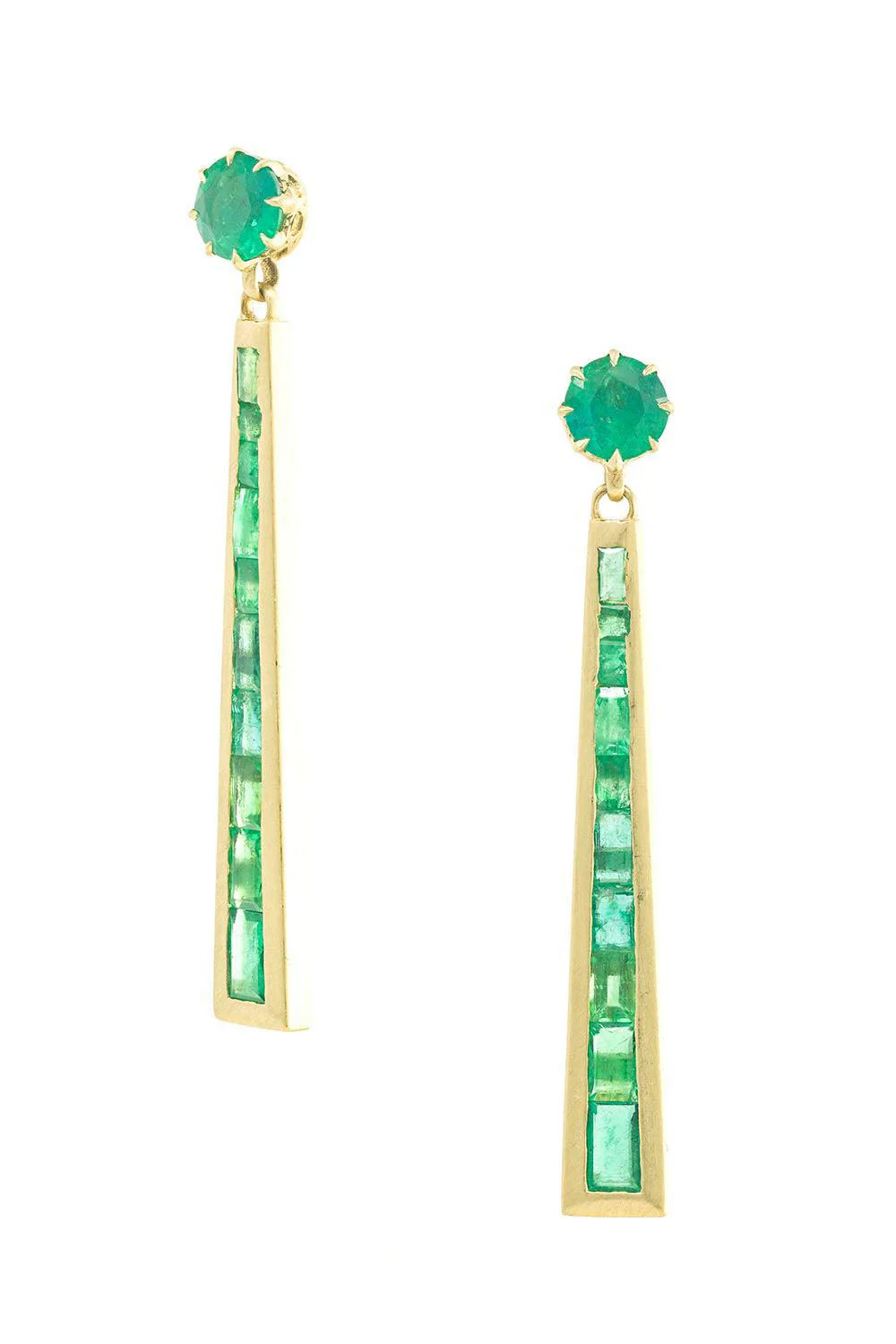 Emerald Eiffel Tower Earrings