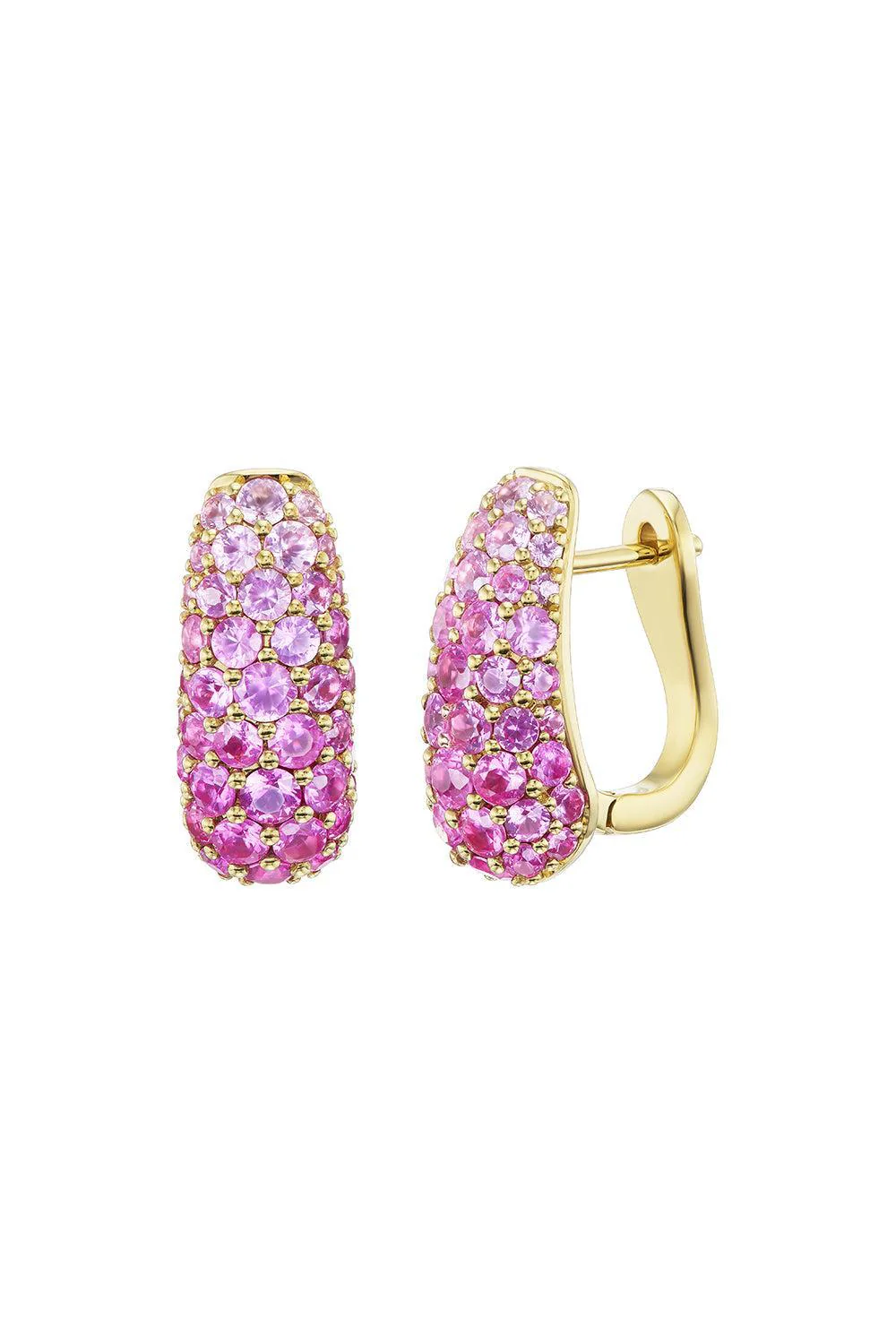 Pink Sapphire Holly Hug Earrings