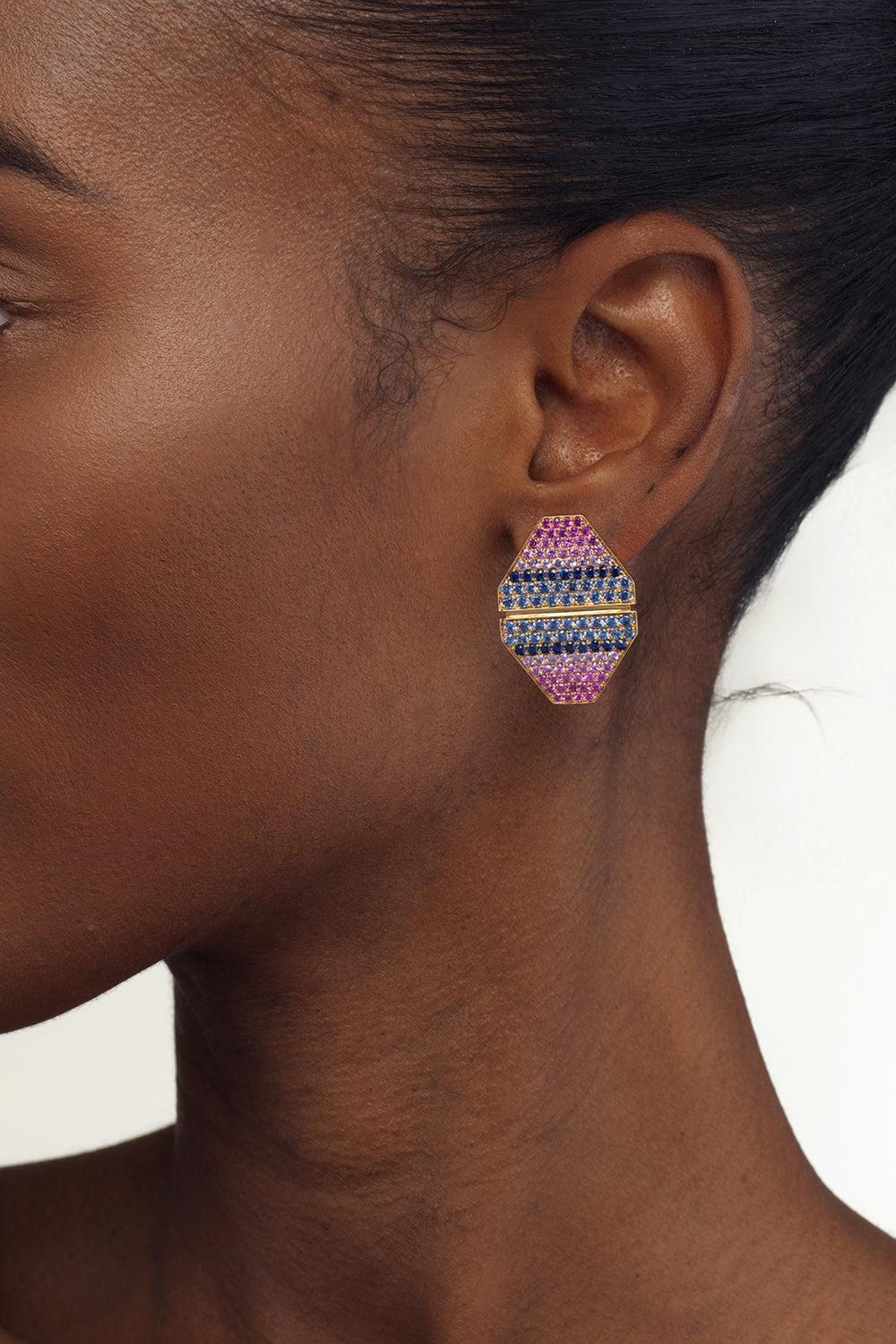 Sapphire Falcon Earrings - Image 2