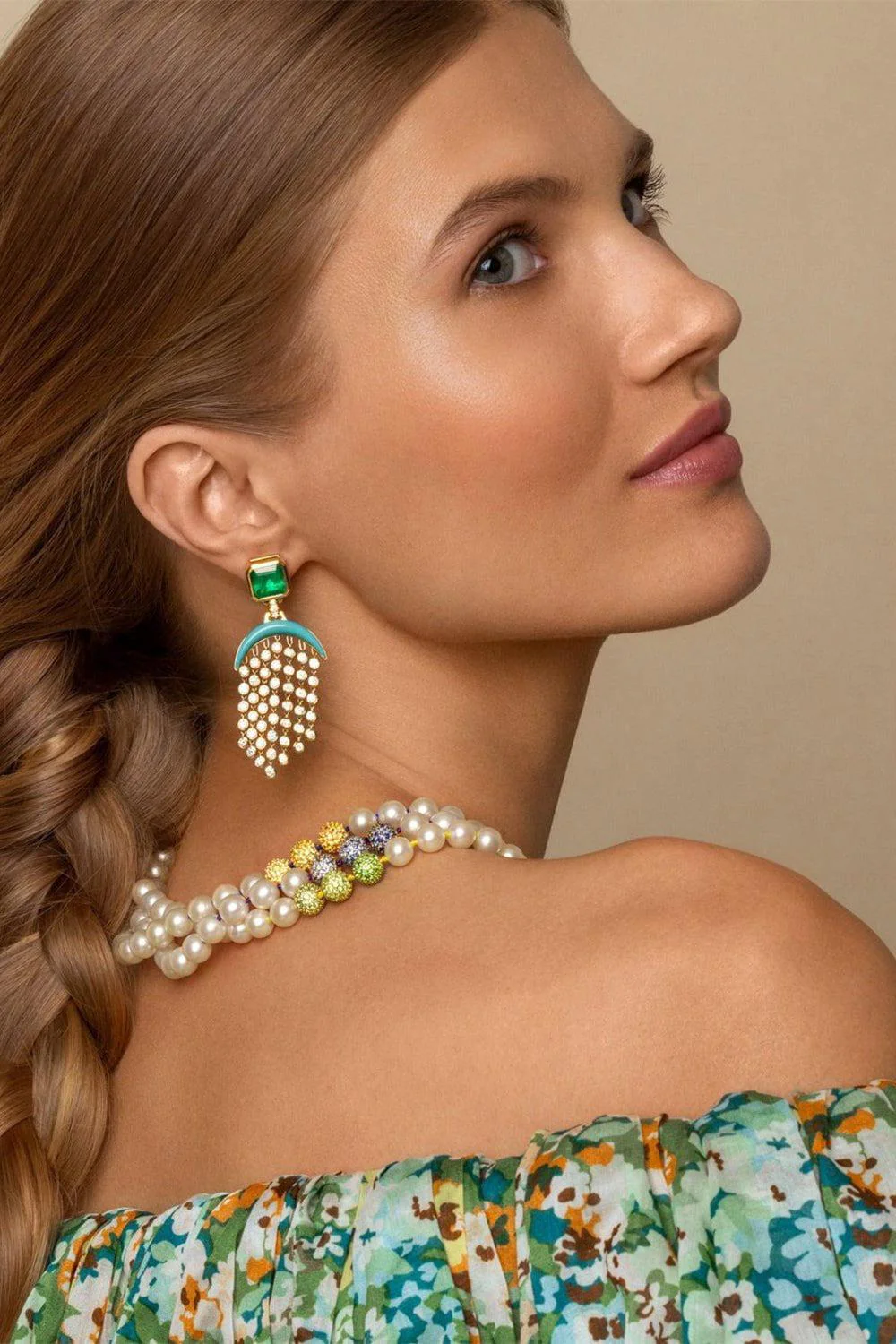 Yellow Sapphire Pearl Layering Necklace - Image 2