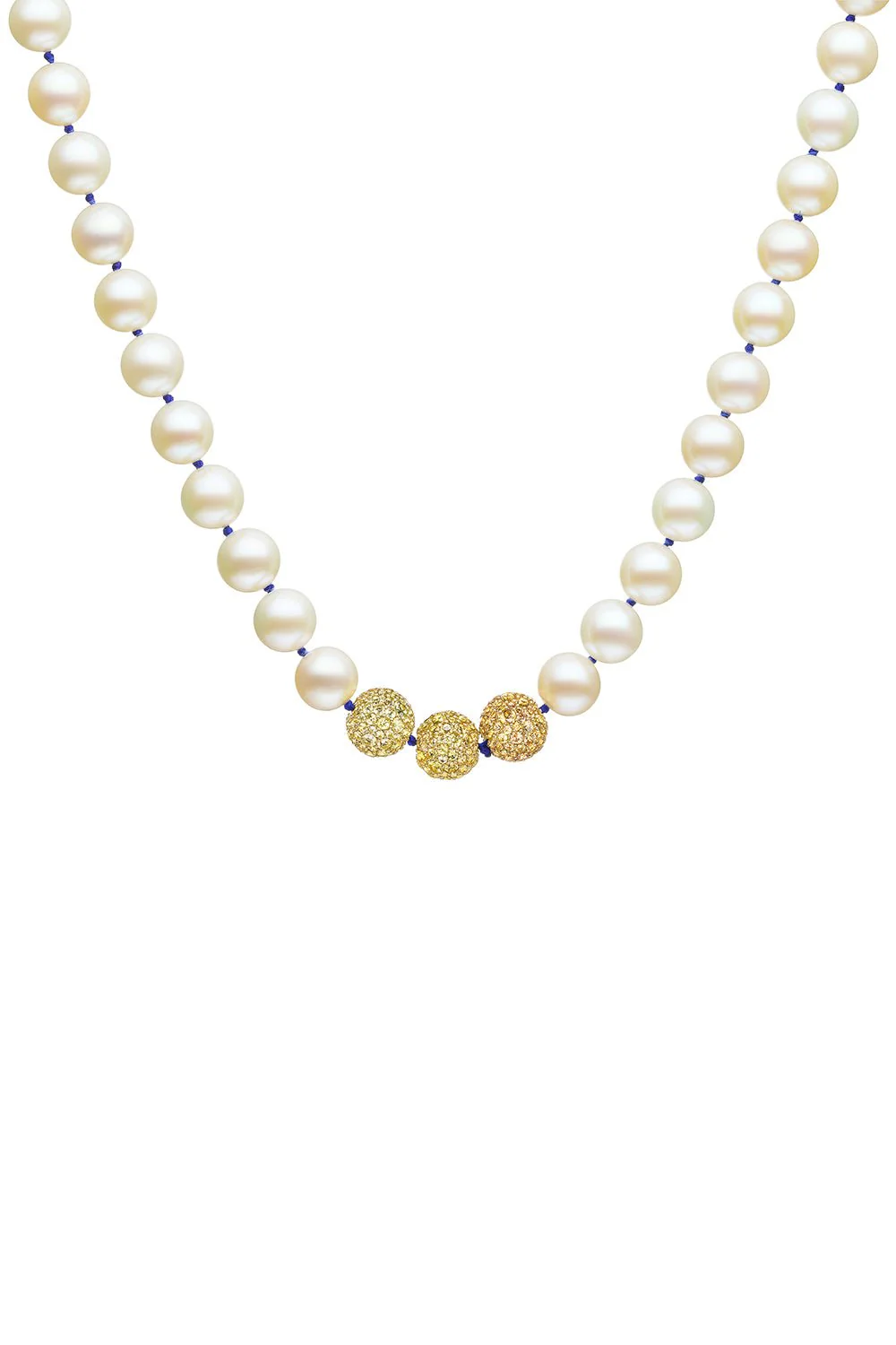Yellow Sapphire Pearl Layering Necklace - Image 6