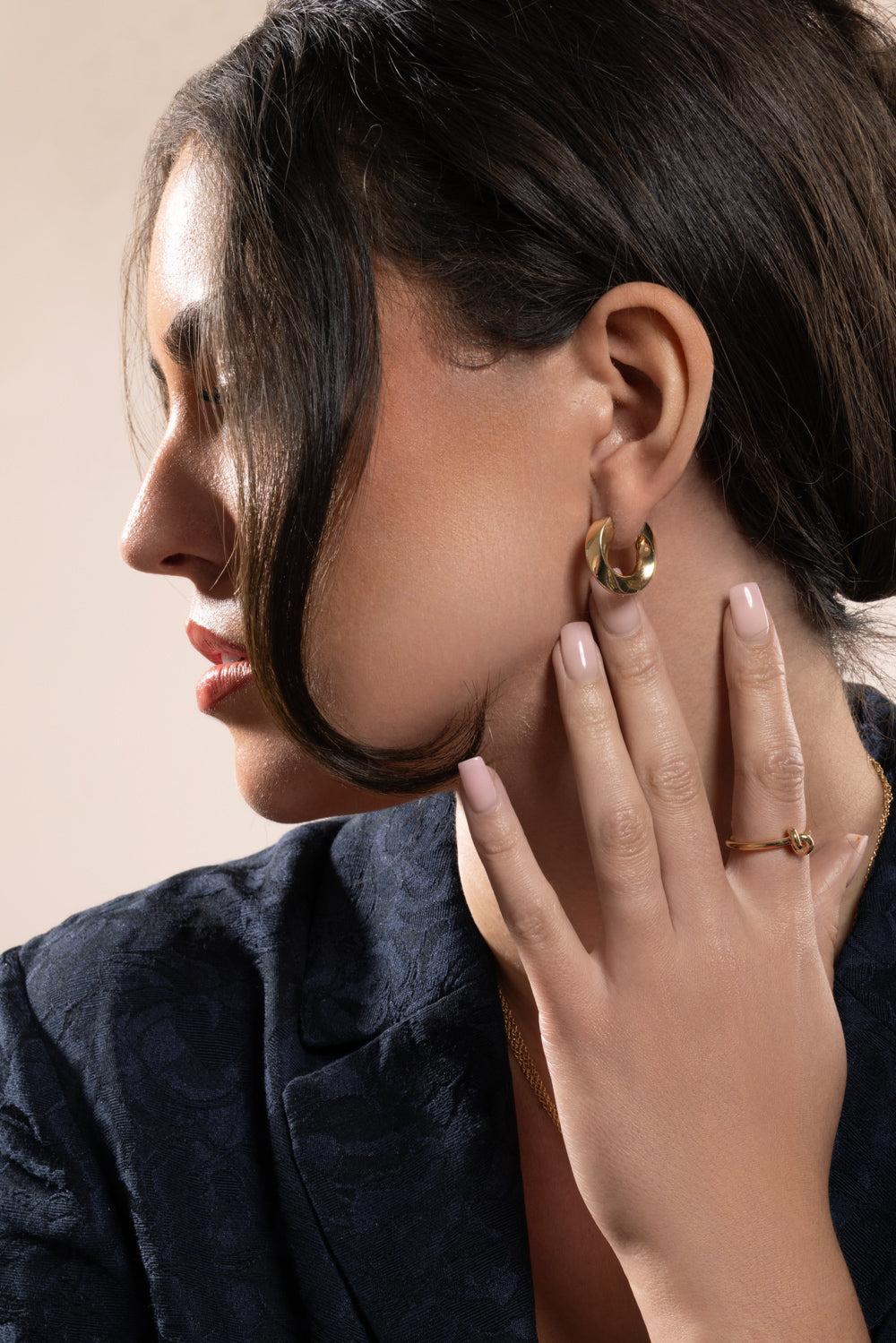 Big Aurea Spira Creoles Earrings - Image 2