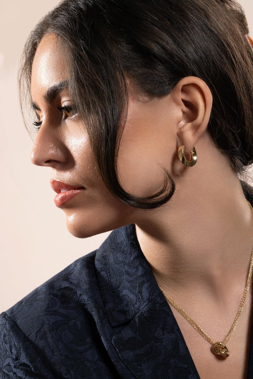Big Aurea Spira Creoles Earrings - Image 4