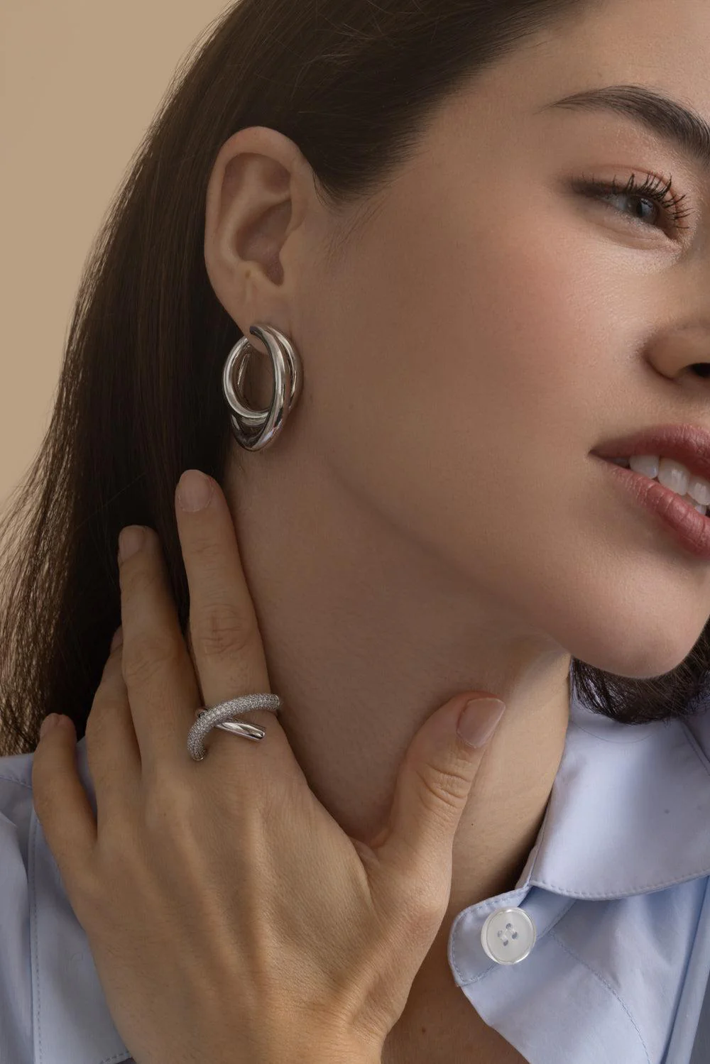 Big Infinity Loop Earring - Image 3
