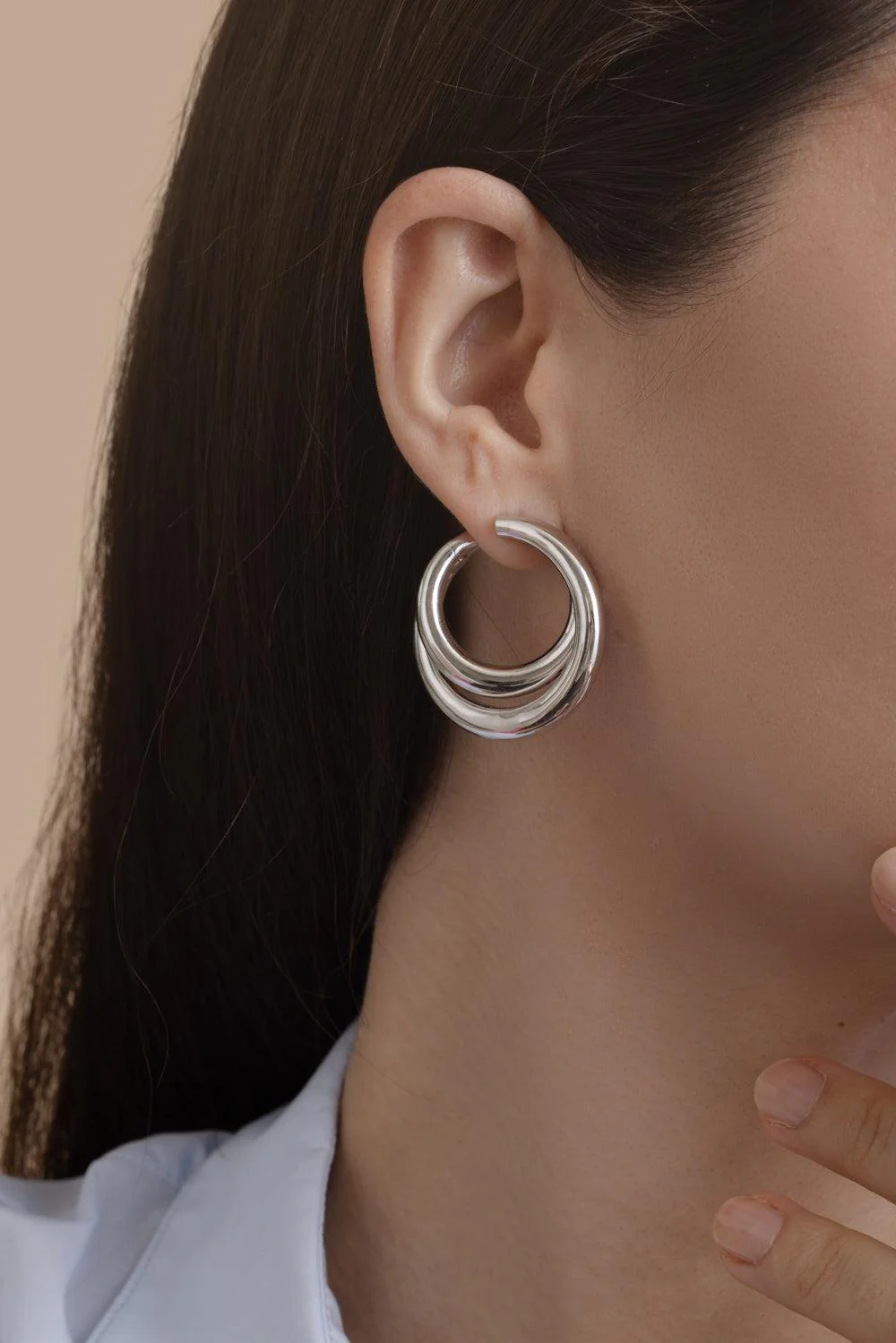 Big Infinity Loop Earring - Image 4