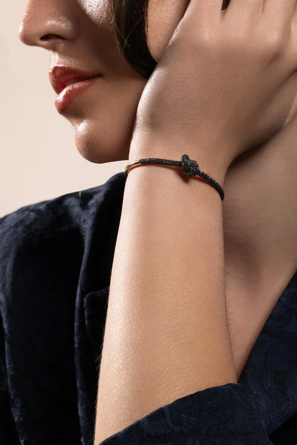 Black Diamond Pave Legacy Knot Bracelet - Image 2