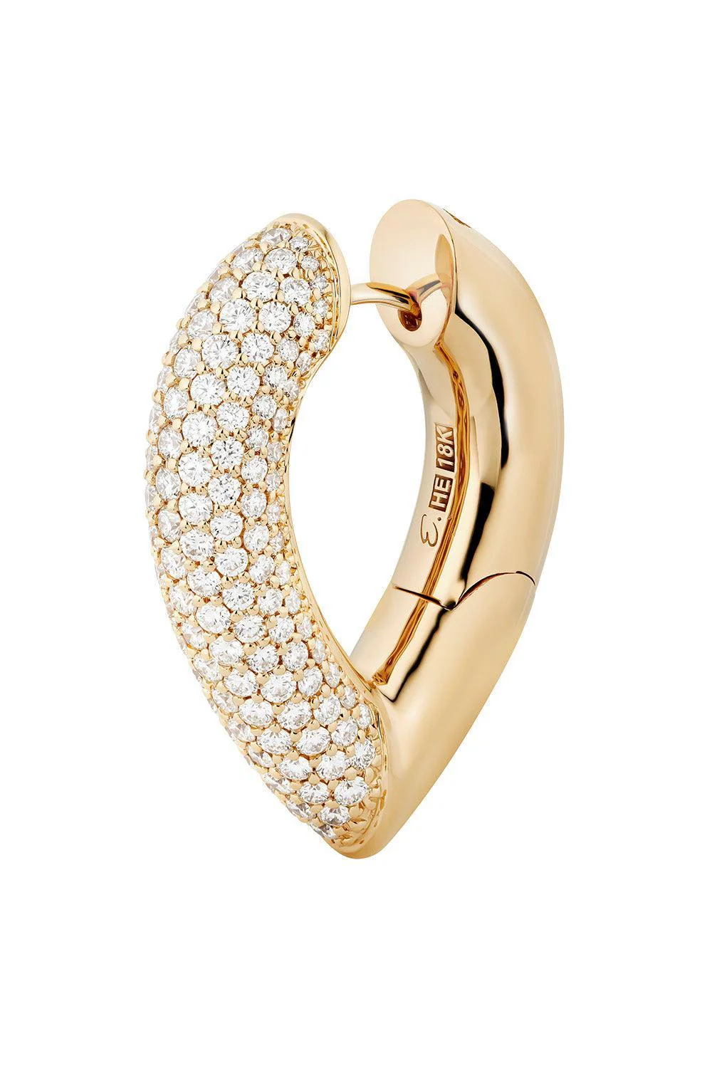 Diamond Pave Big Drop Link Earrings