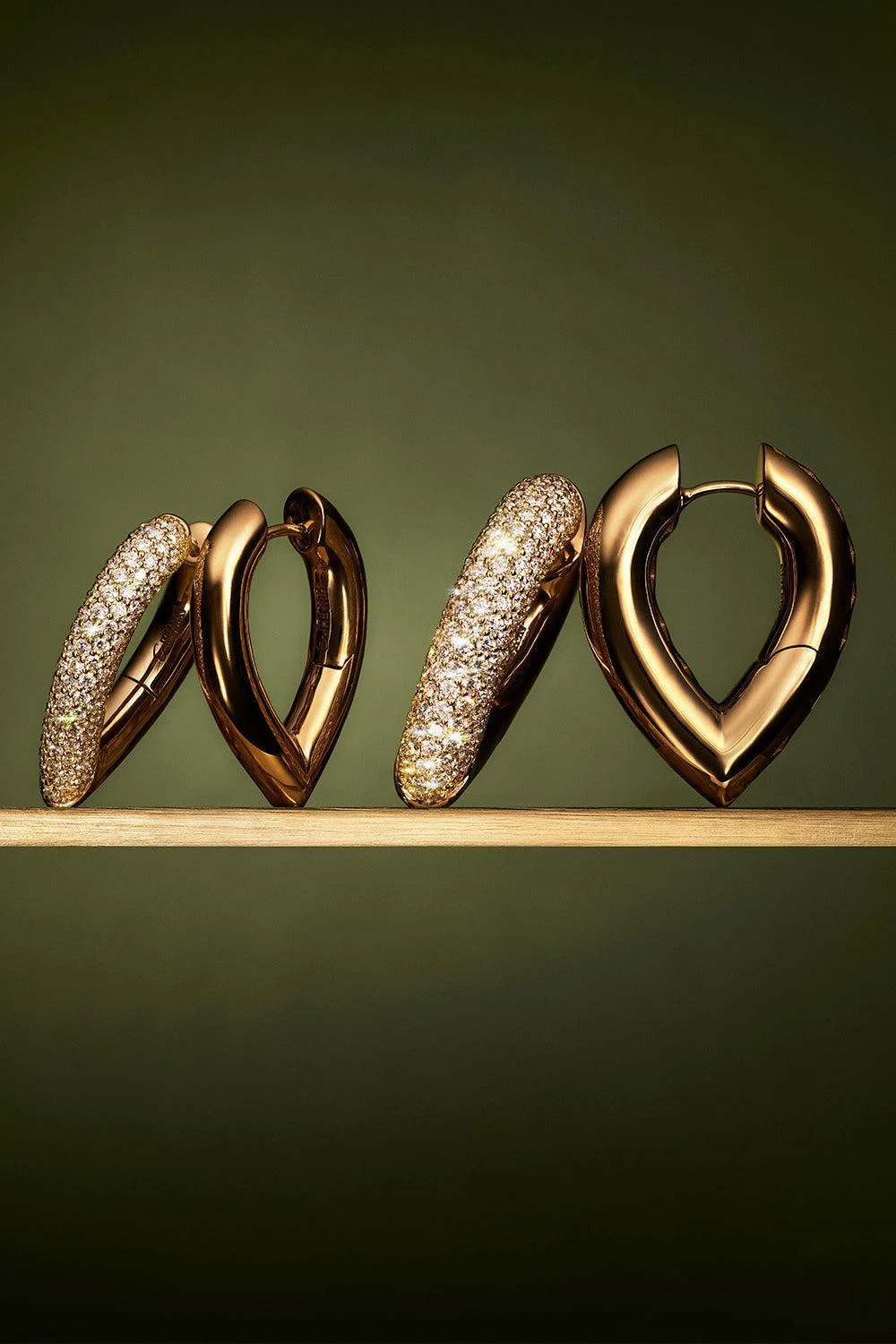Diamond Pave Medium Drop Link Earrings - Image 3