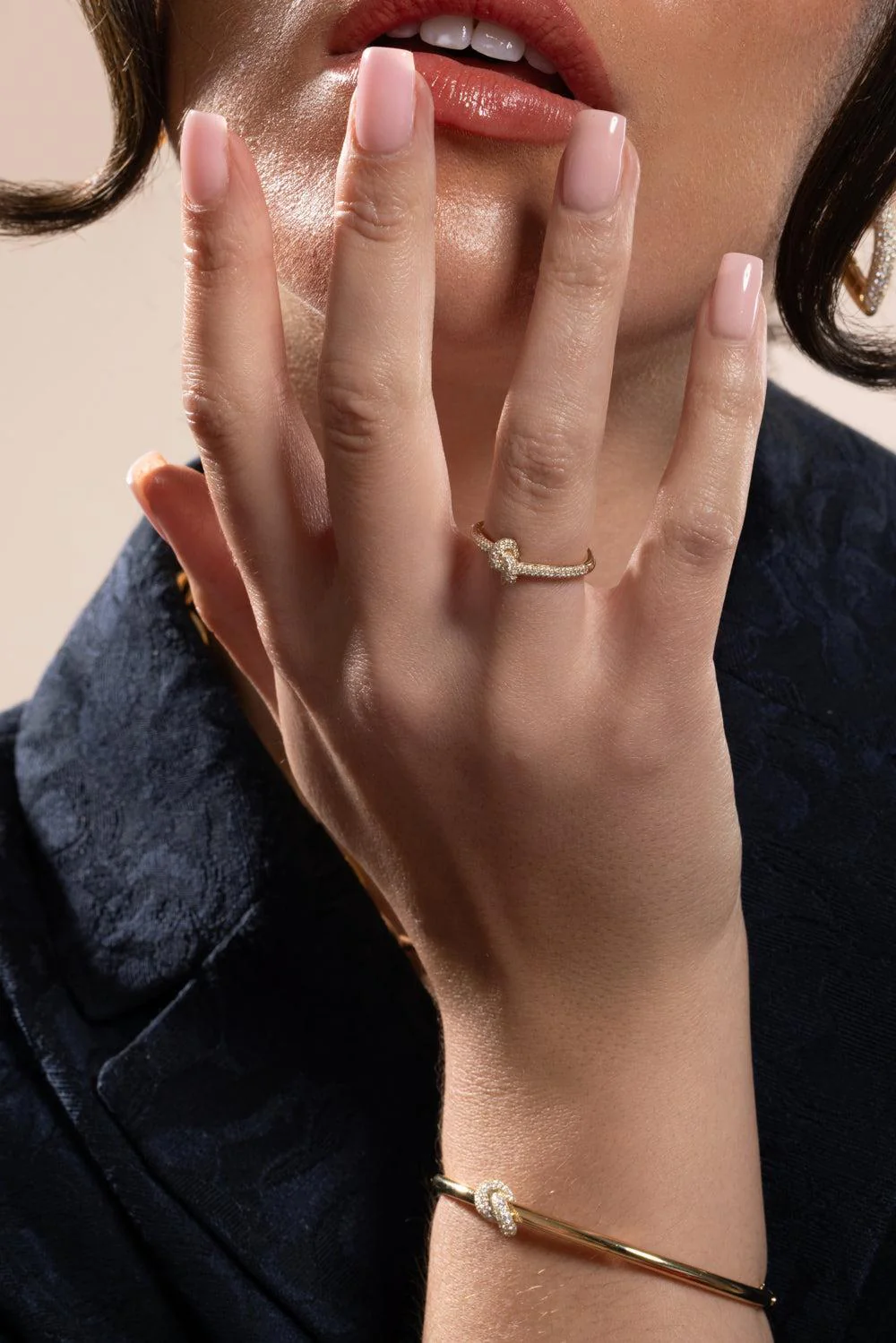 Diamond Pave Mini Legacy Knot Ring - Image 2