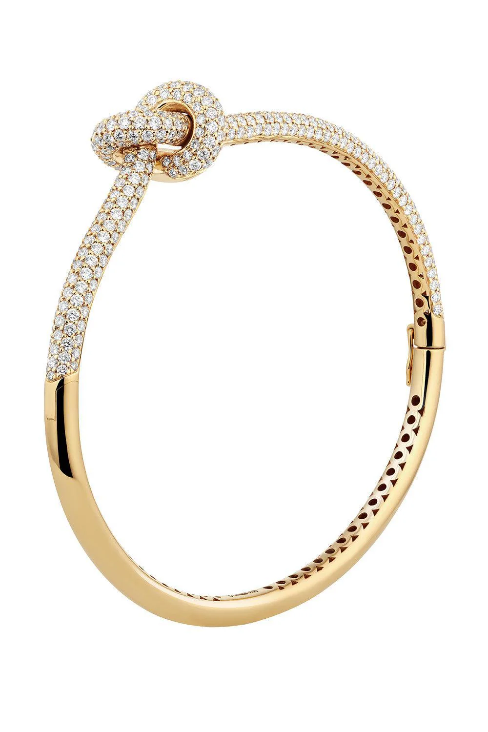 Diamond Pave Small Legacy Knot Bangle Bracelet