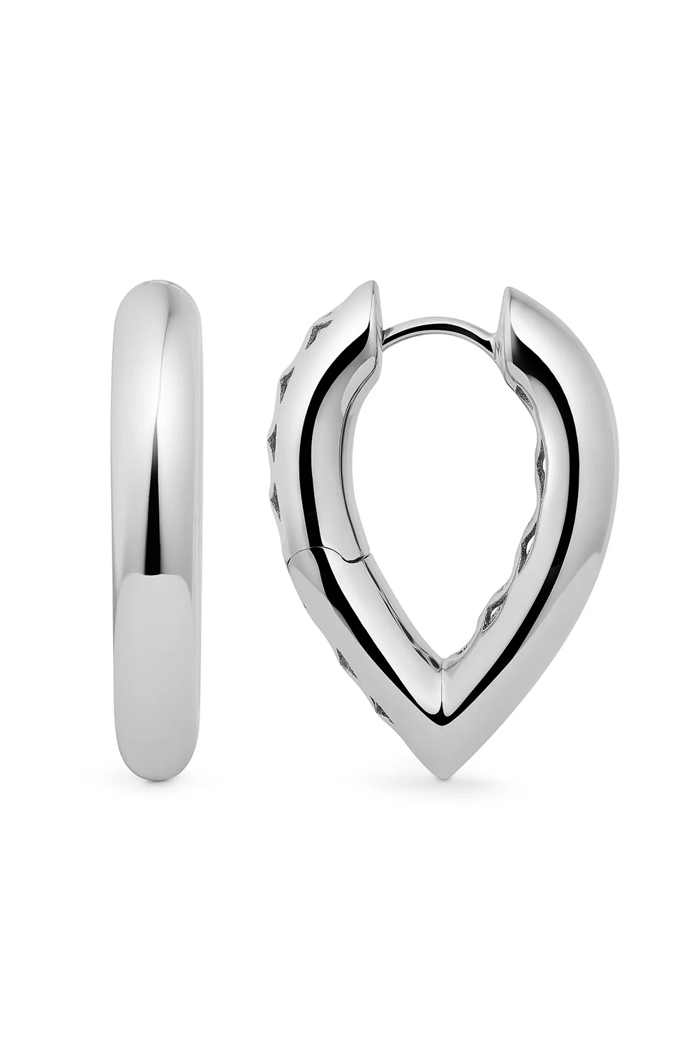 Medium Pave Teardrop Link Earrings