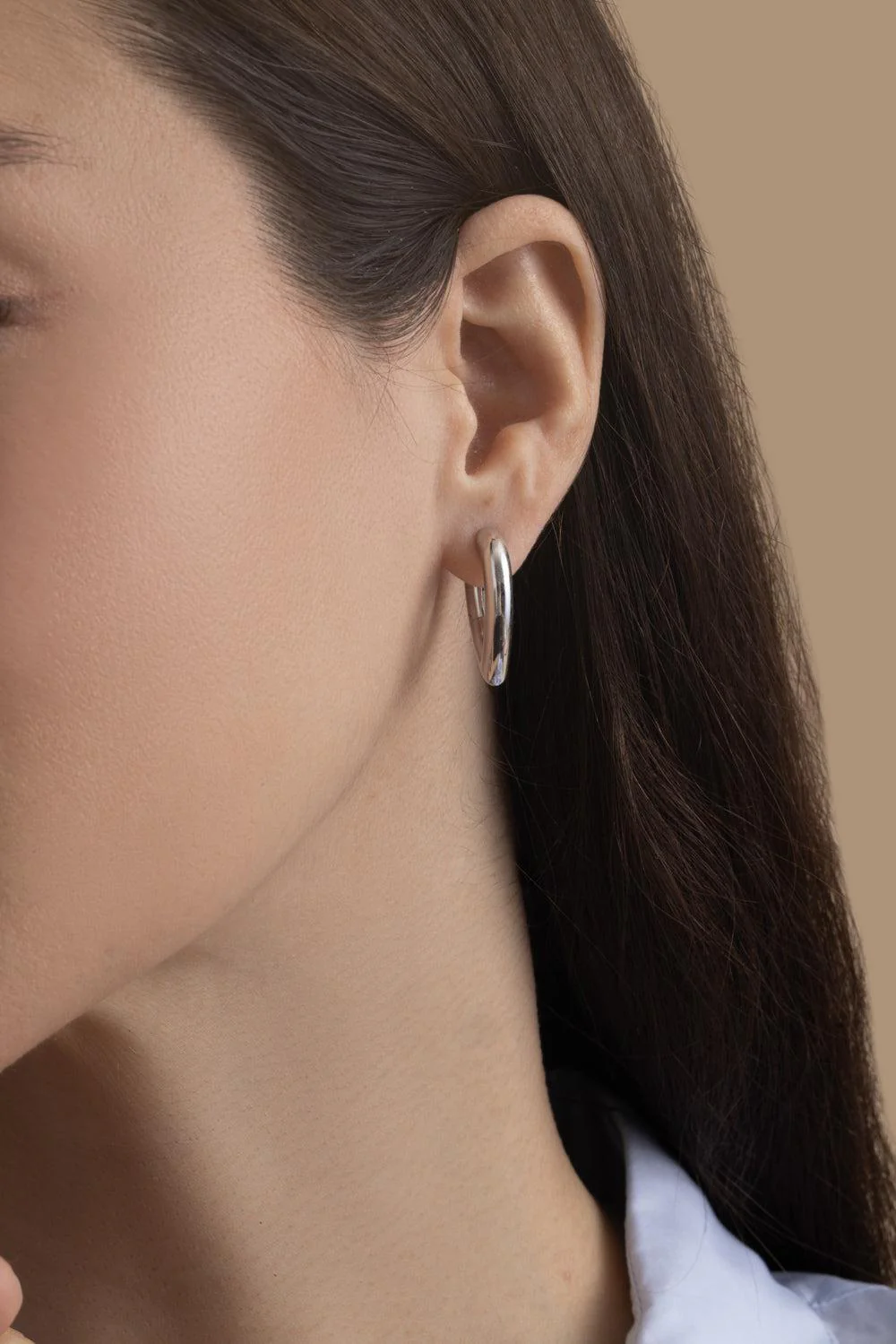 Medium Pave Teardrop Link Earrings - Image 4