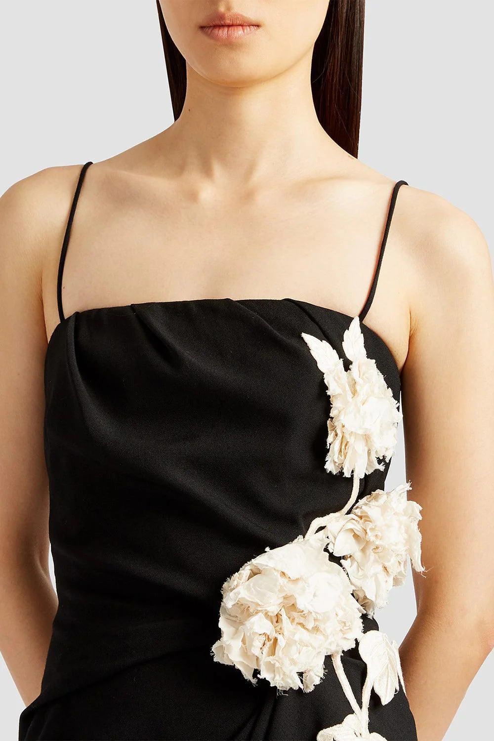 Asymmetric Draped Midi Dress - Image 3