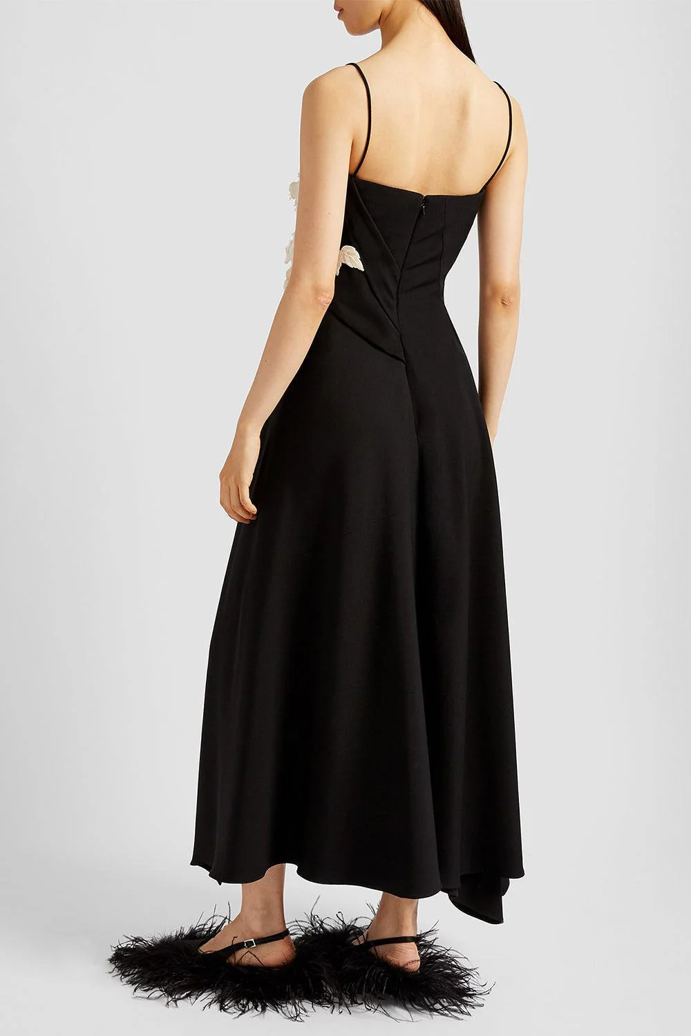 Asymmetric Draped Midi Dress - Image 5
