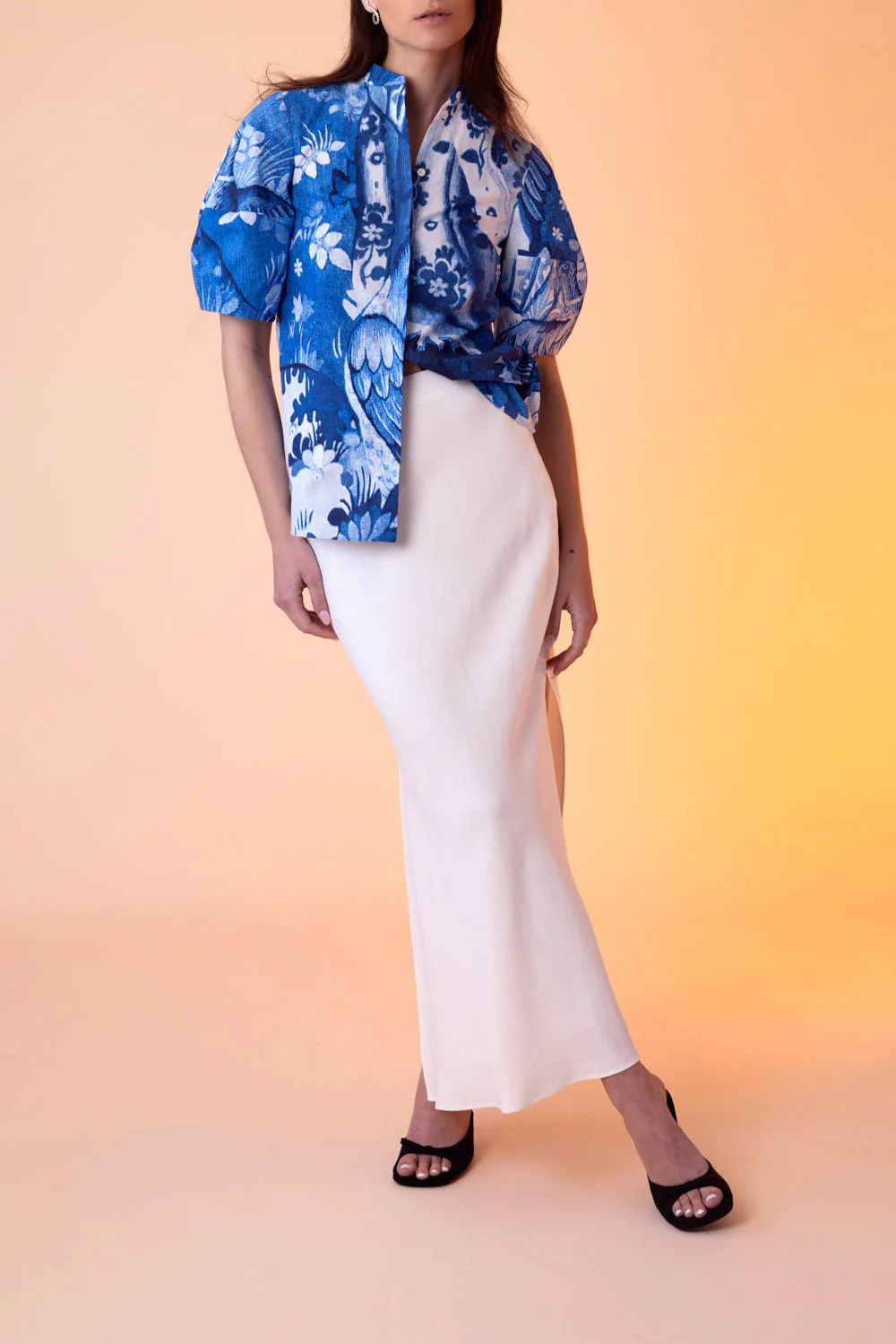 Blouson Sleeve Button Down Top - Image 3