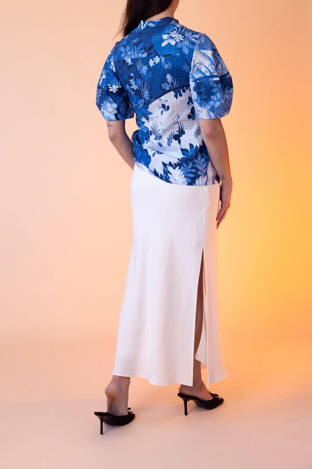 Blouson Sleeve Button Down Top - Image 4