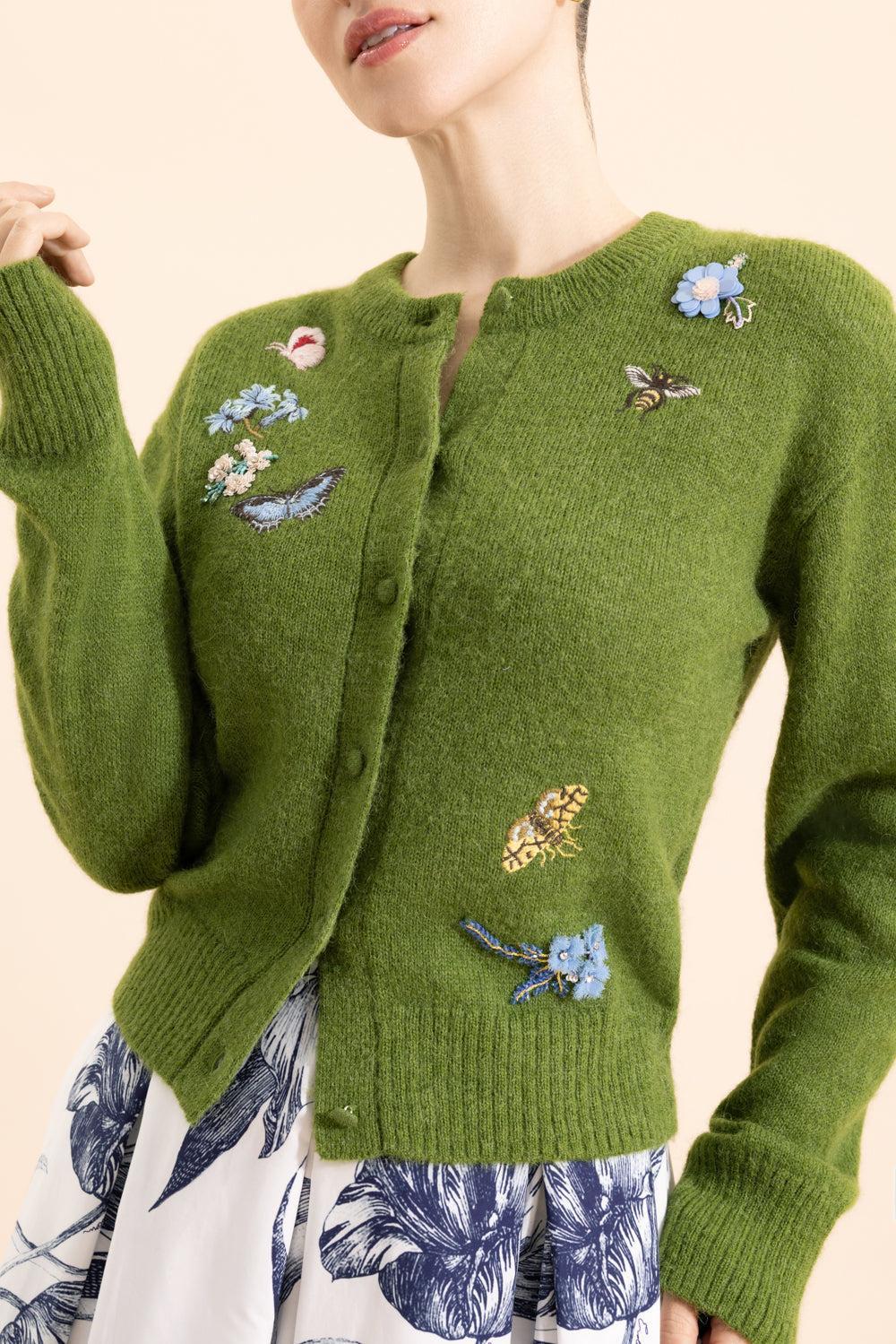 Crew Neck Cardigan - Image 3