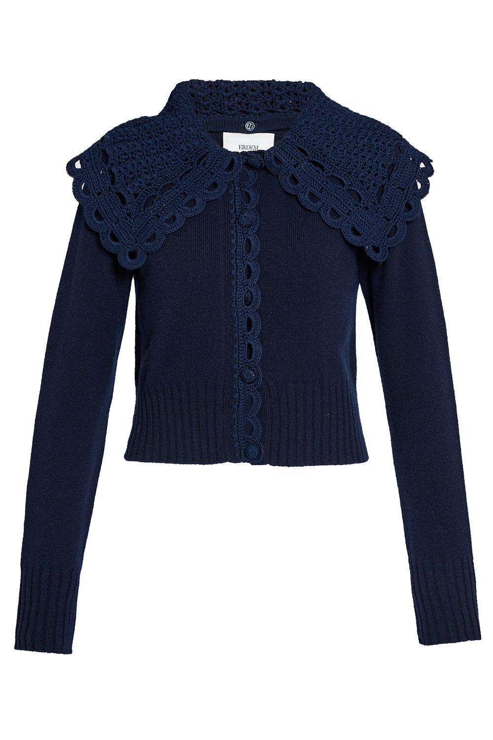 Crew Neck Shoulder Cardigan