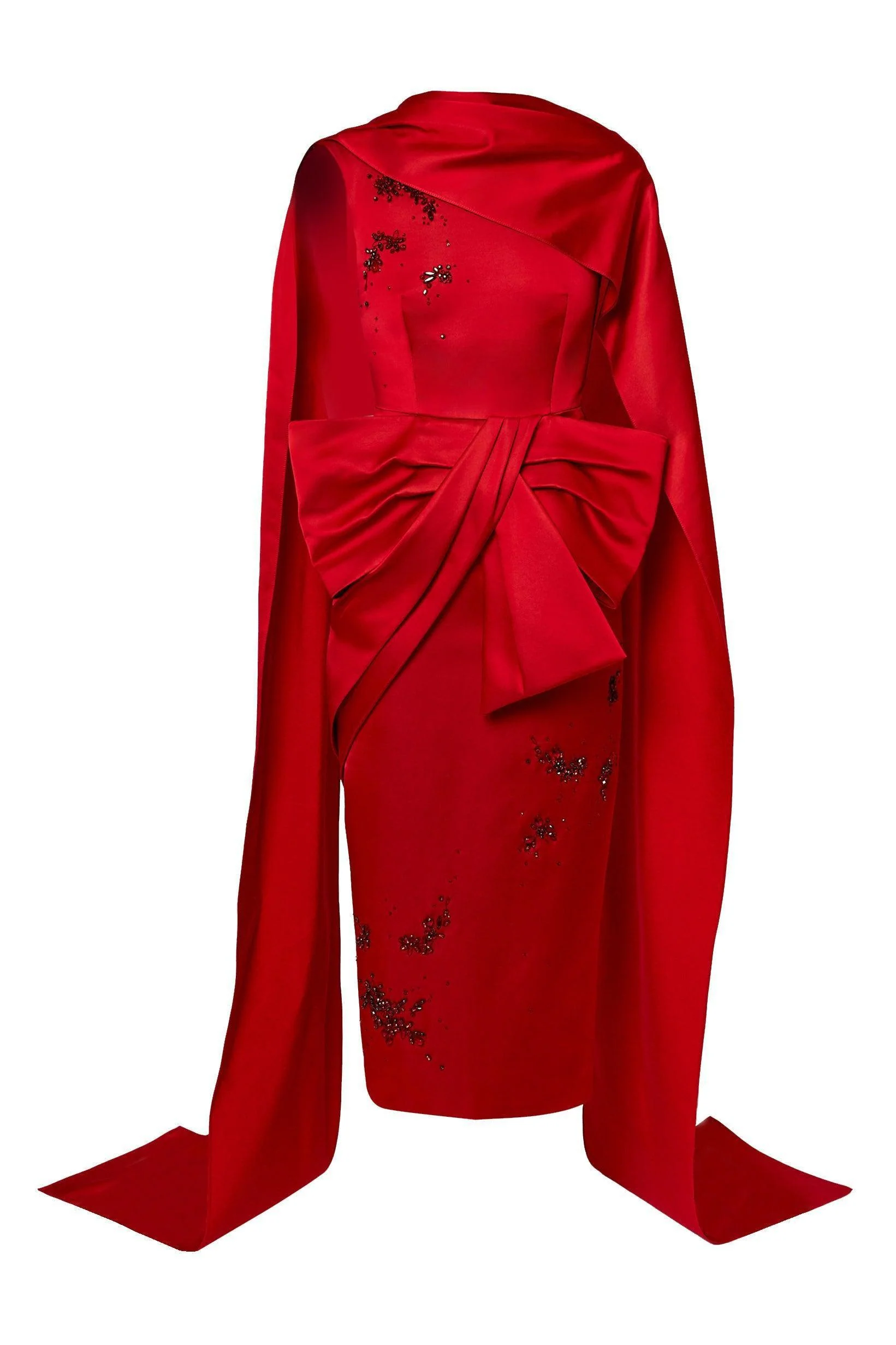 Draped Scarf Bow Dress