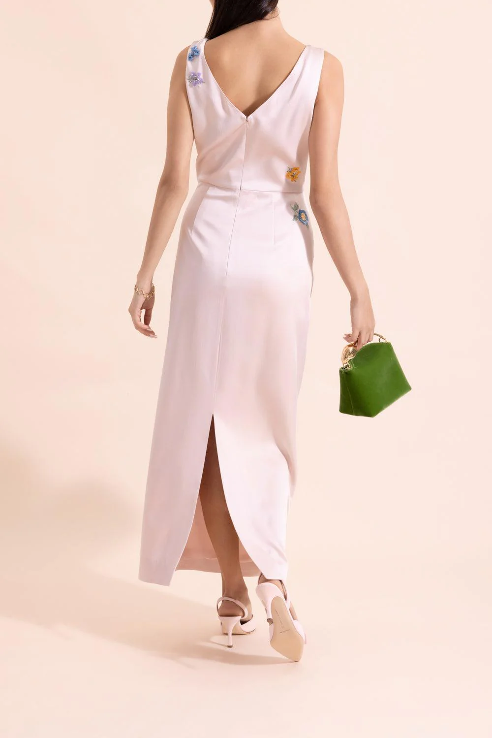 Embellished Sleeveless Cowl Neck Midi Dress - Image 4