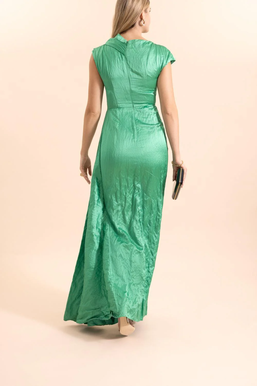 Embellished Texture Drape Gown - Image 4