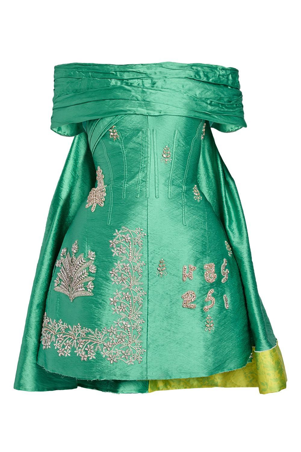 Embellished Texture Off The Shoulder Mini Dress