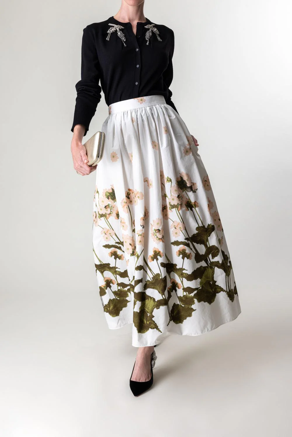 Embroidered Cropped Cardigan - Image 2