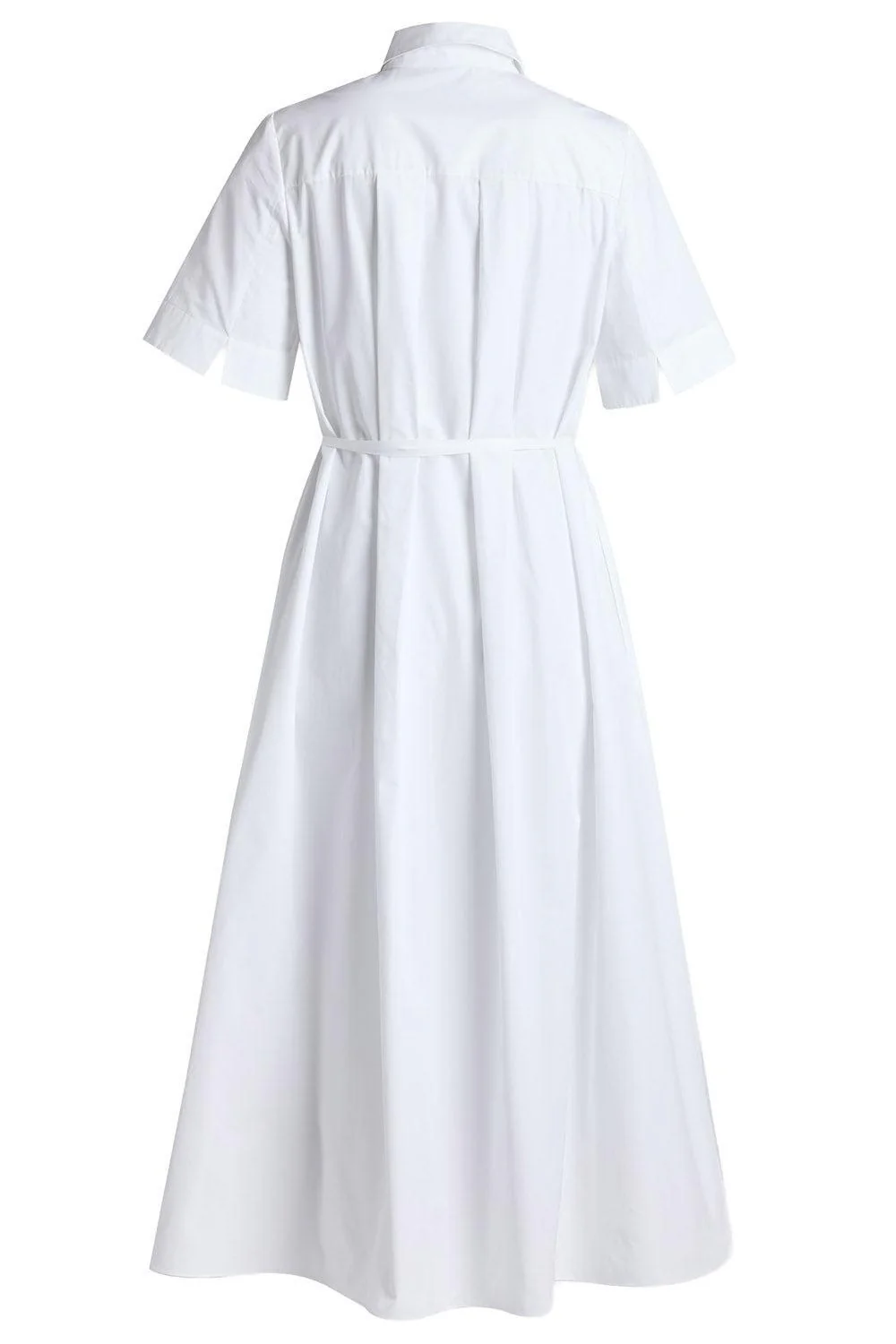 Embroidered Midi Shirt Dress - Image 2