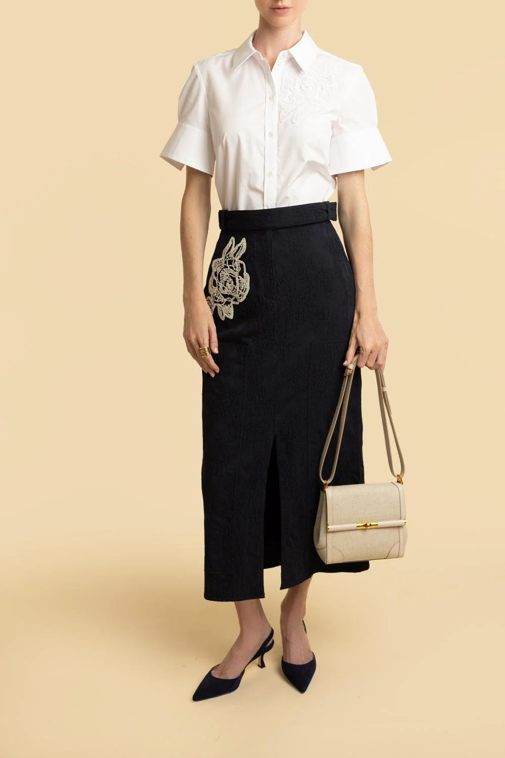 Embroidered Midi Skirt - Image 2