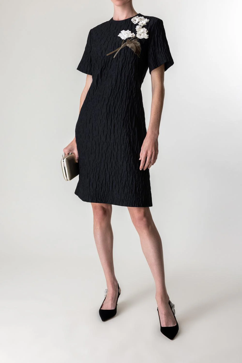 Embroidered Short Sleeve Dress - Image 2